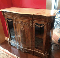 Mahogany Marble Top Cabinet